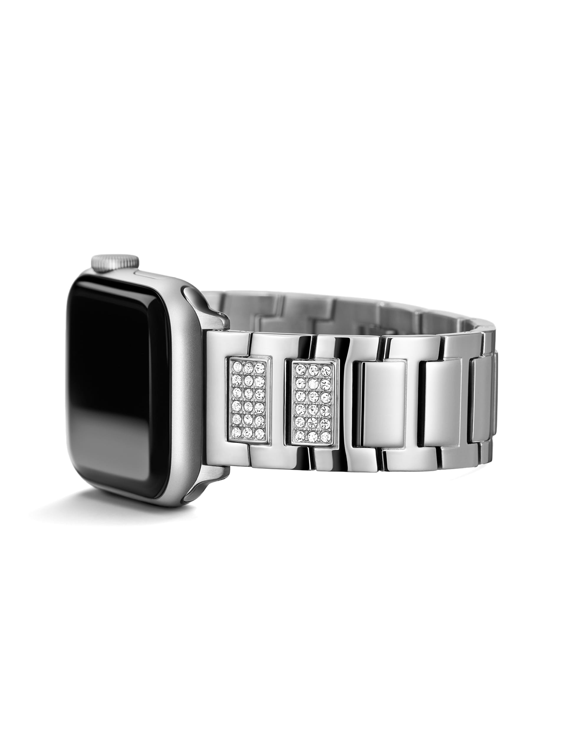 Pulseira prateada com strass, tamanho 38-40 mm, para Apple Watch®