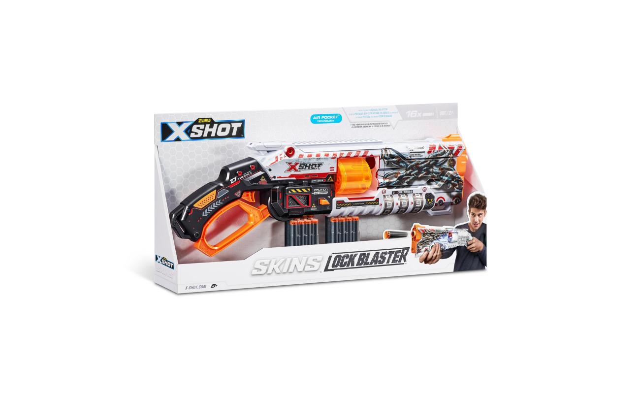X-shot Skins Lock Blaster met 16 darts