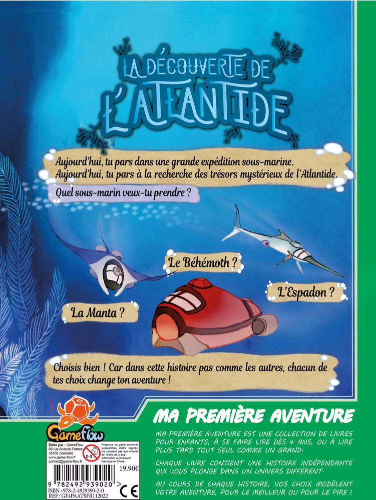 MA 1ERE AVENTURE - DECOUVERTE DE L'ATLANTIDE VERSION LONGUE