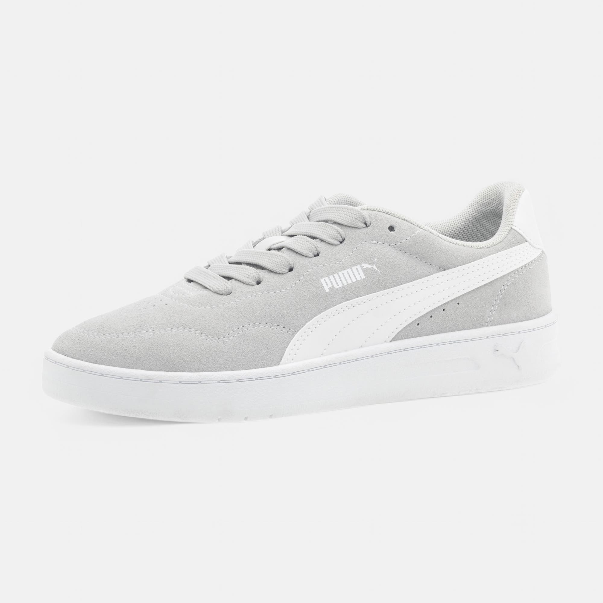 Sneakers Femme en cuir gris