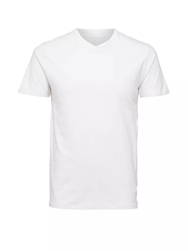 SELECTED T-Shirt SLHNEWPIMA weiss