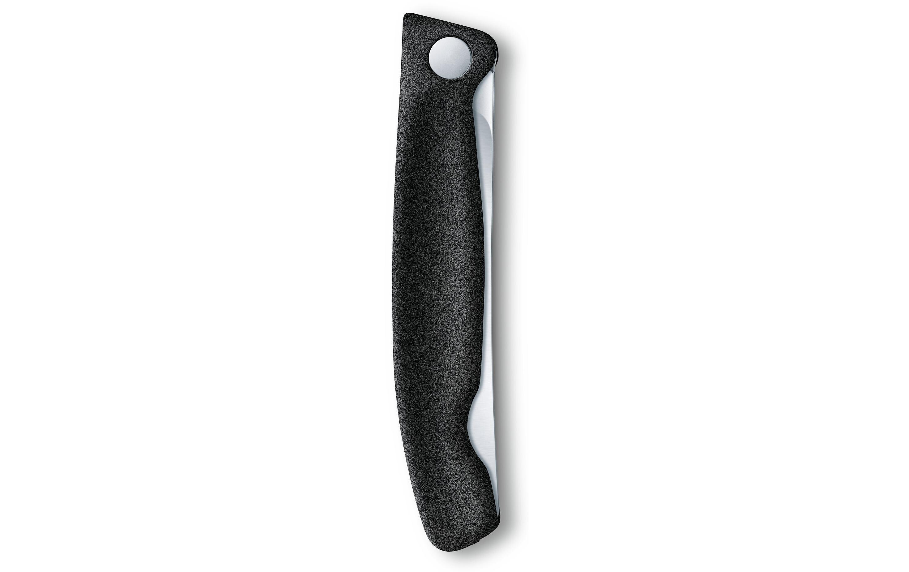 Gemüsemesser Swiss Classic SchwarzSchwarzes, faltbares Rüstmesser 11 cm