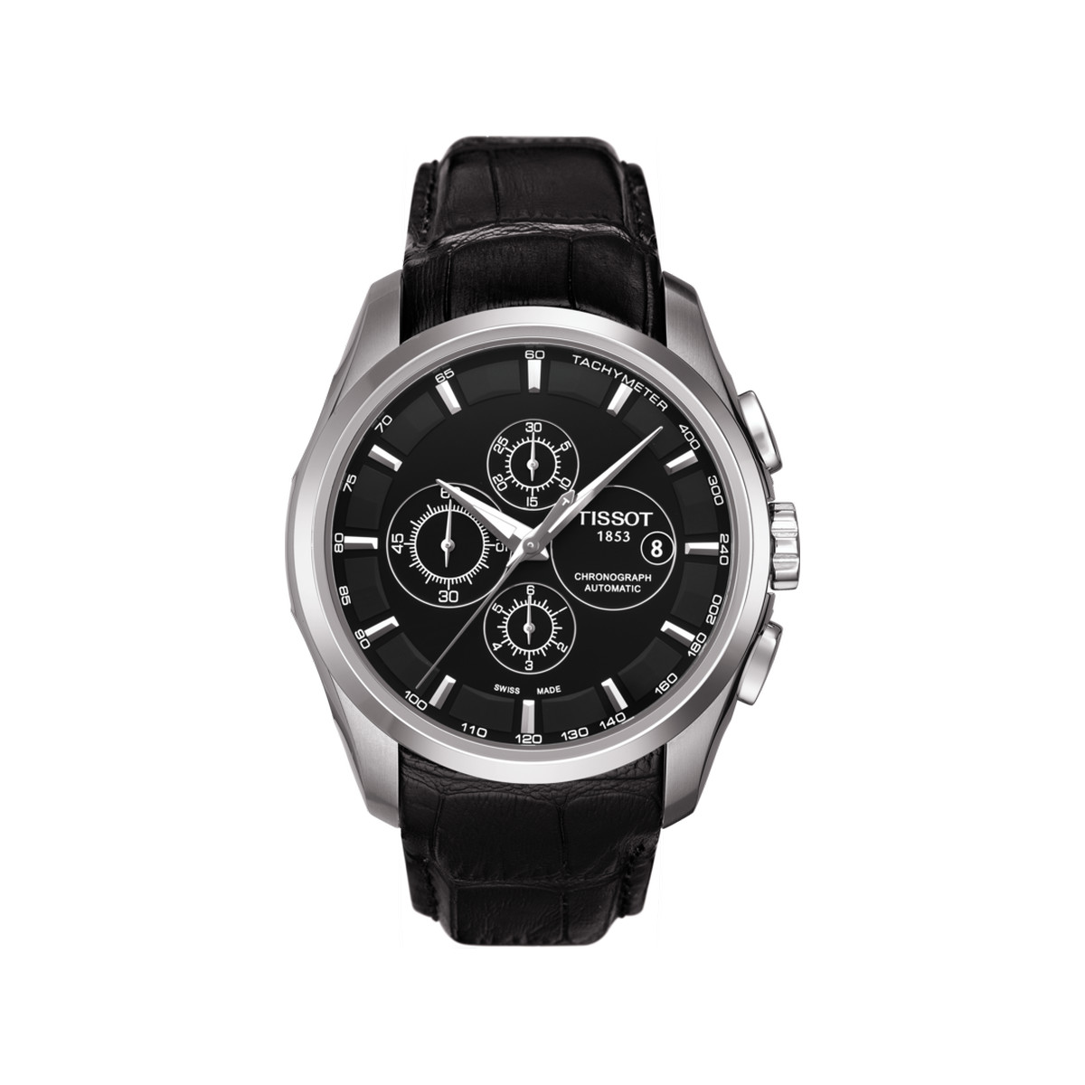 Montre Tissot homme chrono automatique acier cuir