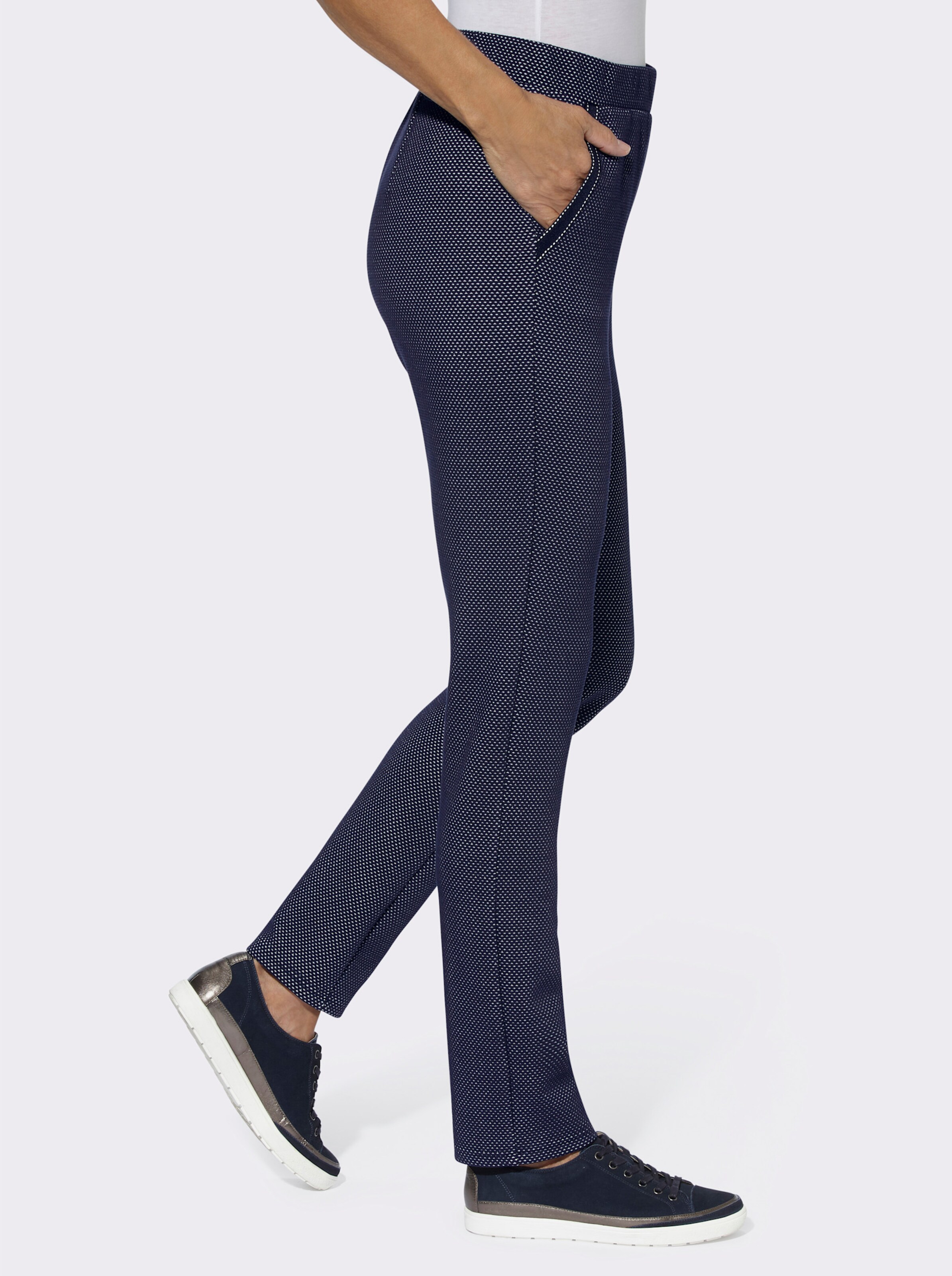 Schlupfhose in Jacquard-Qualität