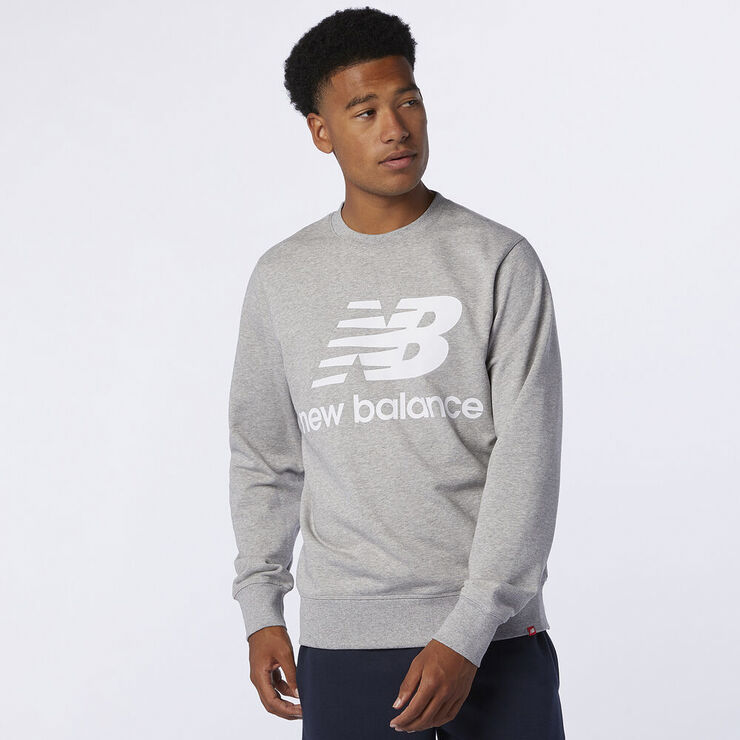 New Balance Essentials Stacked Logo Sweatshirt Grå