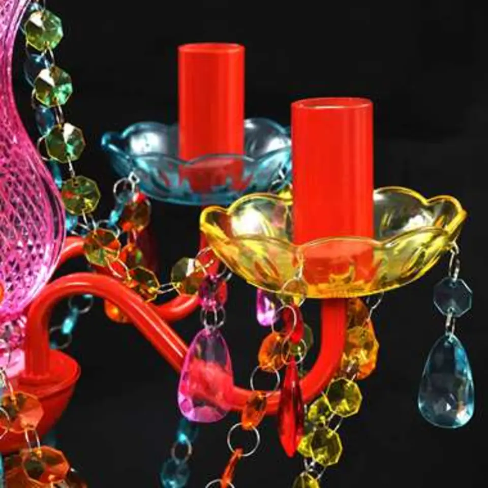 vidaXL - Kunstmatige Kristallen Glazen Plafondlamp - Multikleur - Glas