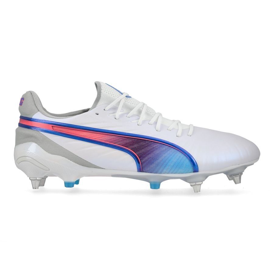PUMA King Ultimate SG Formula - Blanc/Bleu/Flat Light Gray/Crépuscule