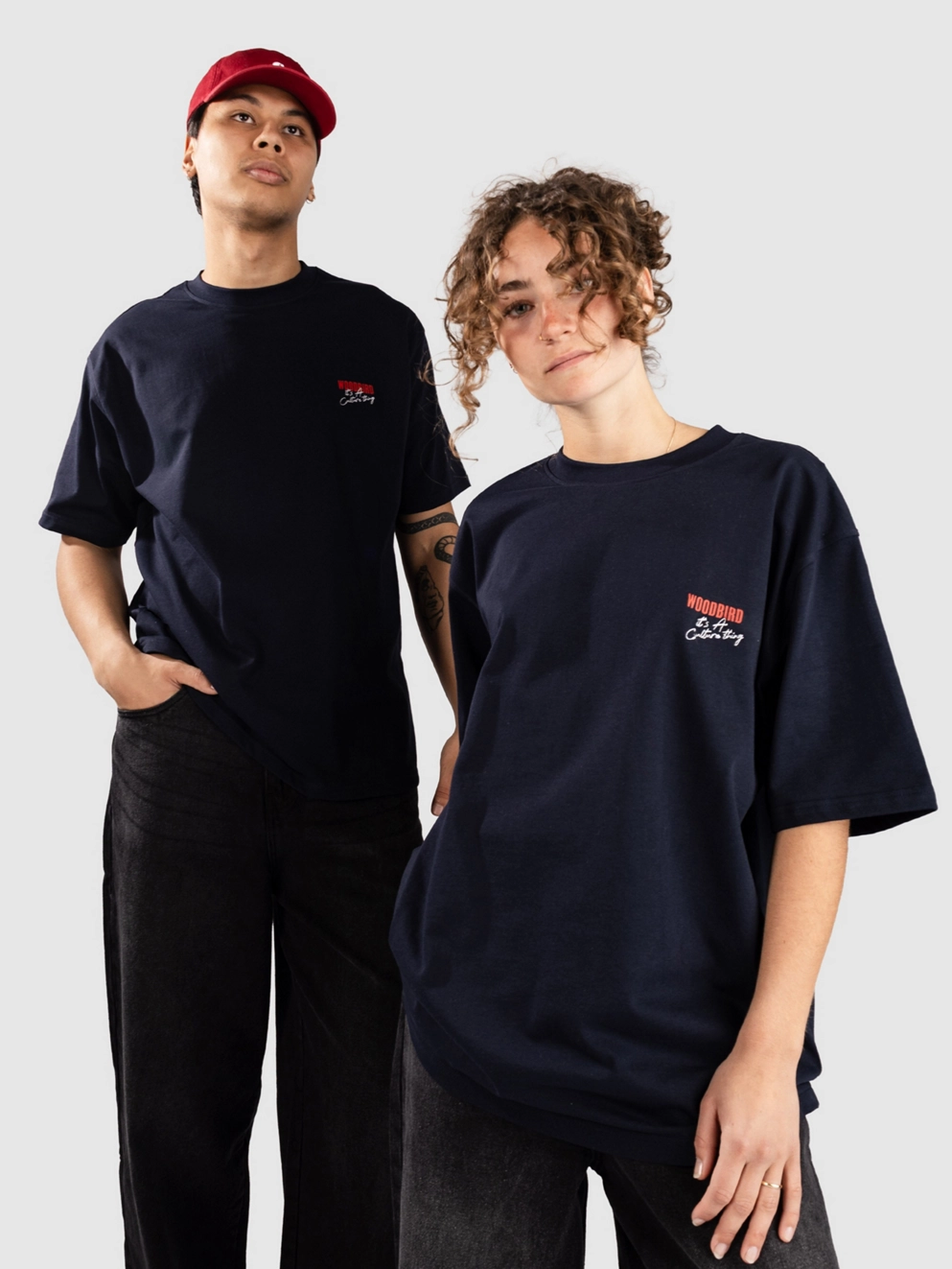 Woodbird WBBaine Ganbei T-Shirt navy blazer