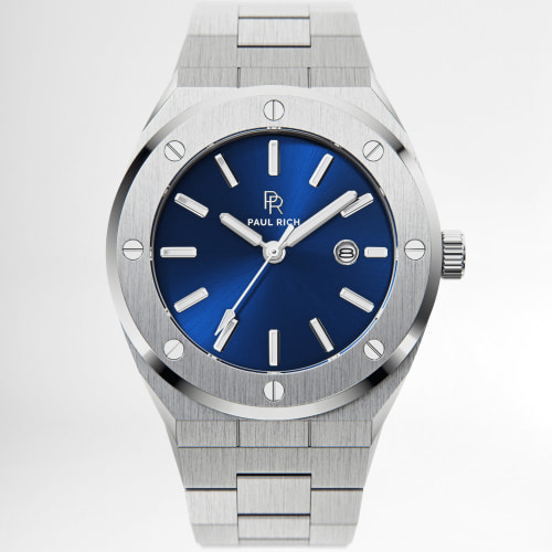 Montre Baron's Blue 45mm Argenté