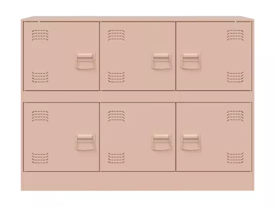 Buffet rose 99x39x73 cm acier