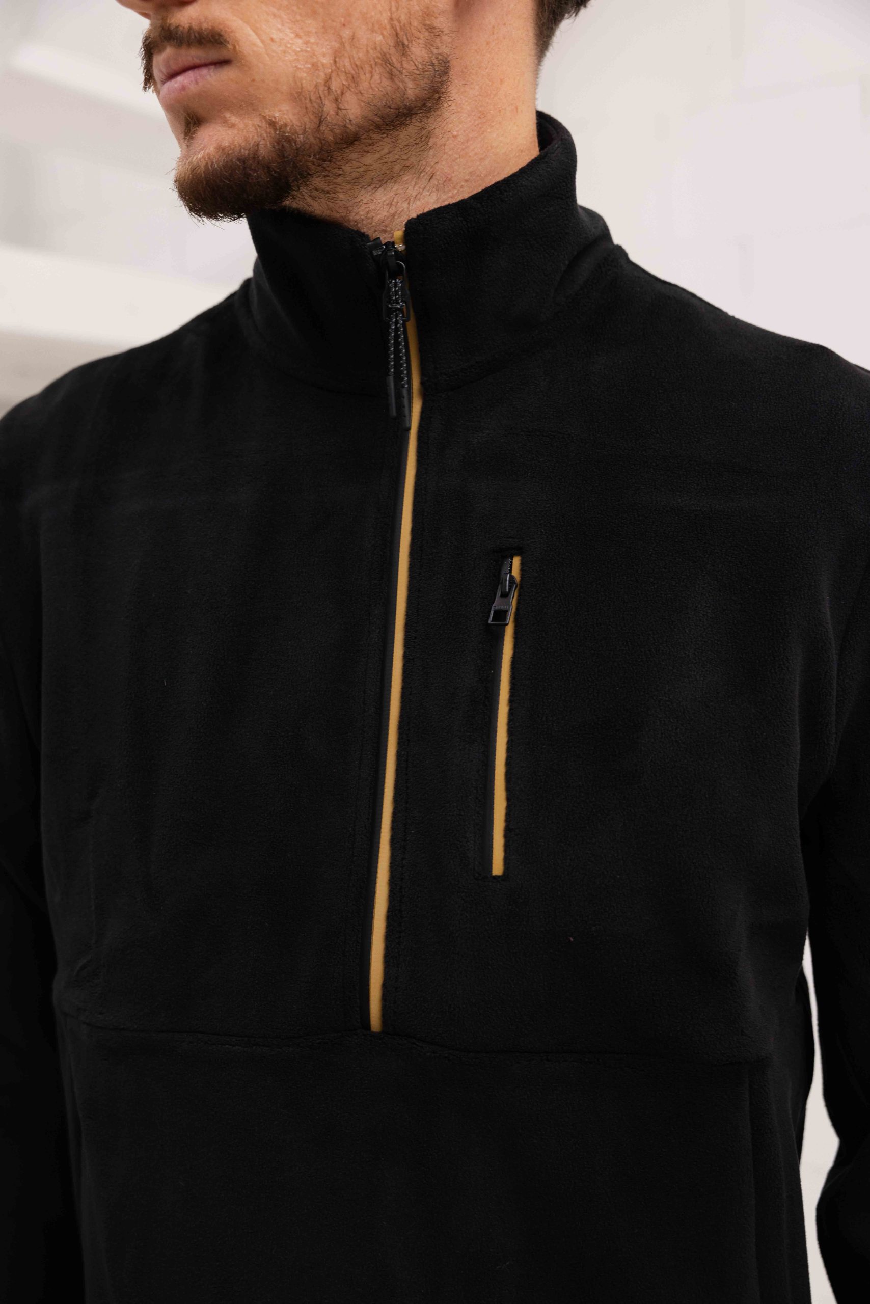 Cruyff Half Zip Fleece Sweater Heren Zwart