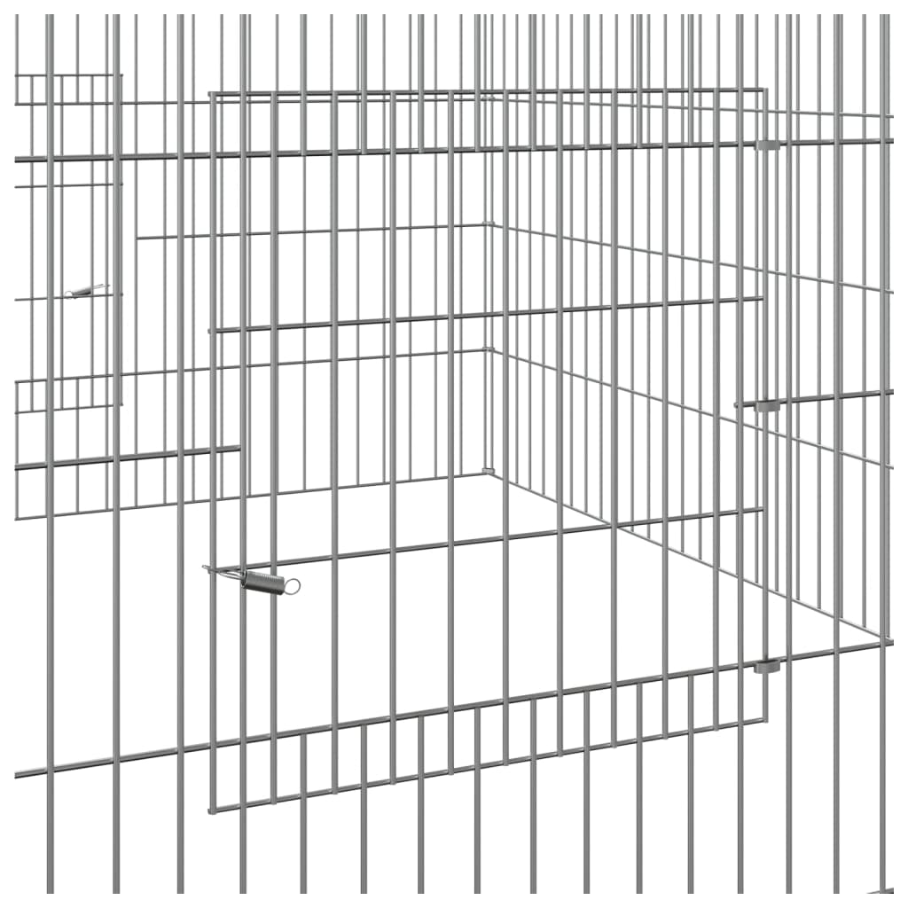 Cage à lapin 110x110x55 cm fer galvanisé