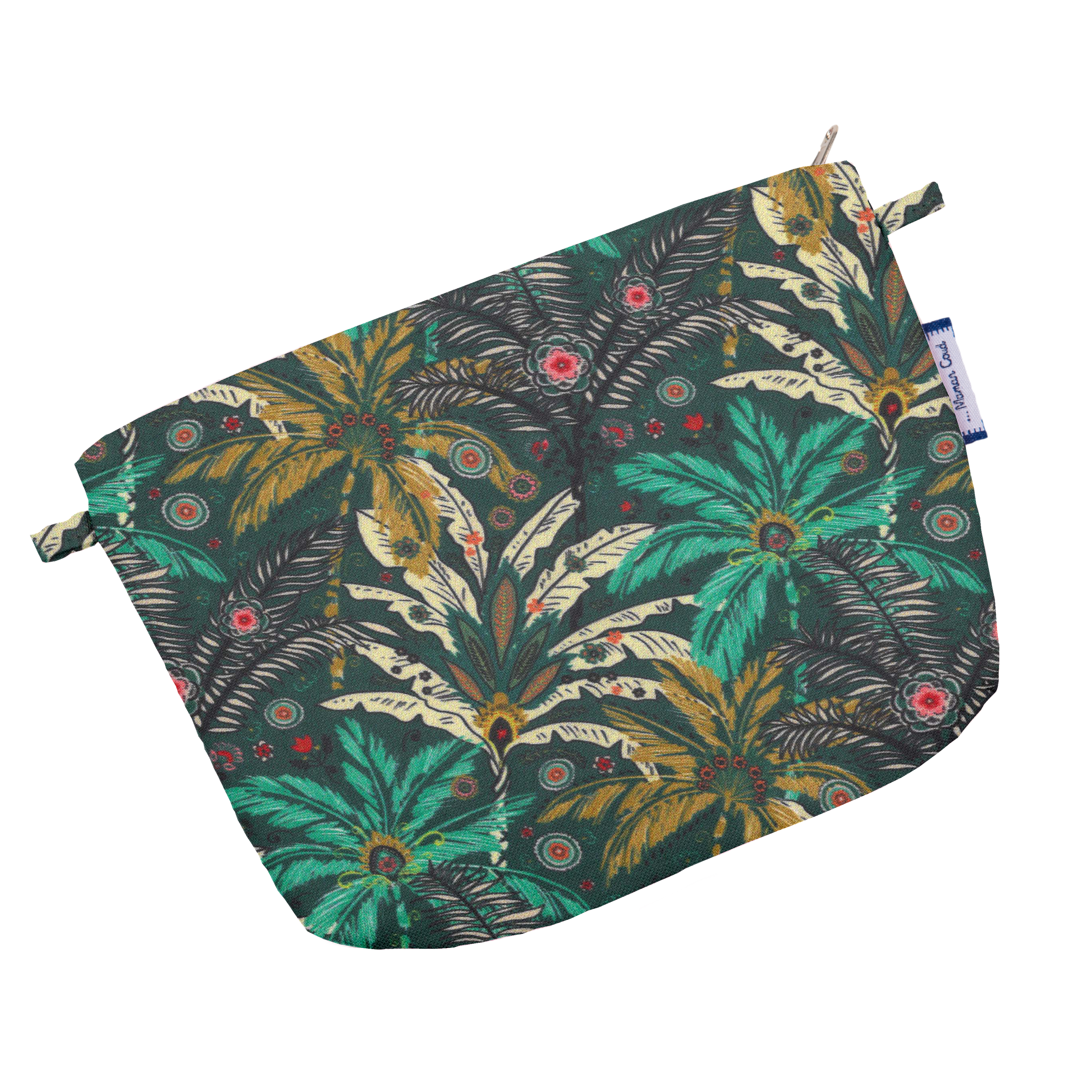 Mini Pochette Tissu Palmia Emeraude