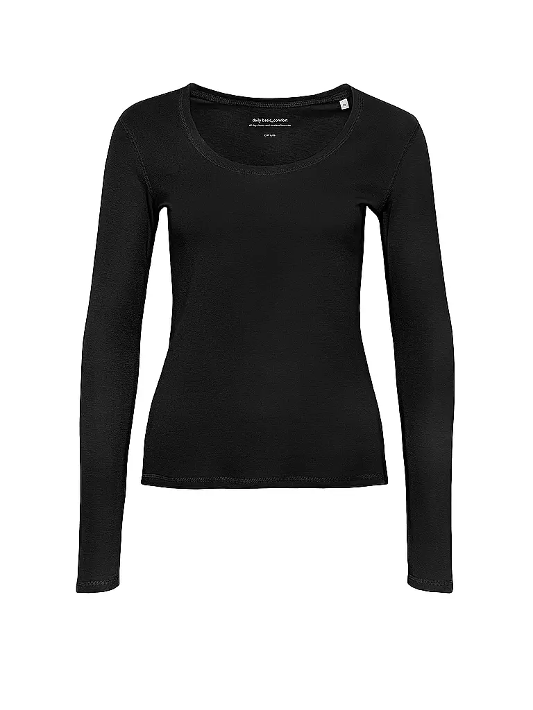 OPUS Langarmshirt SORANA schwarz