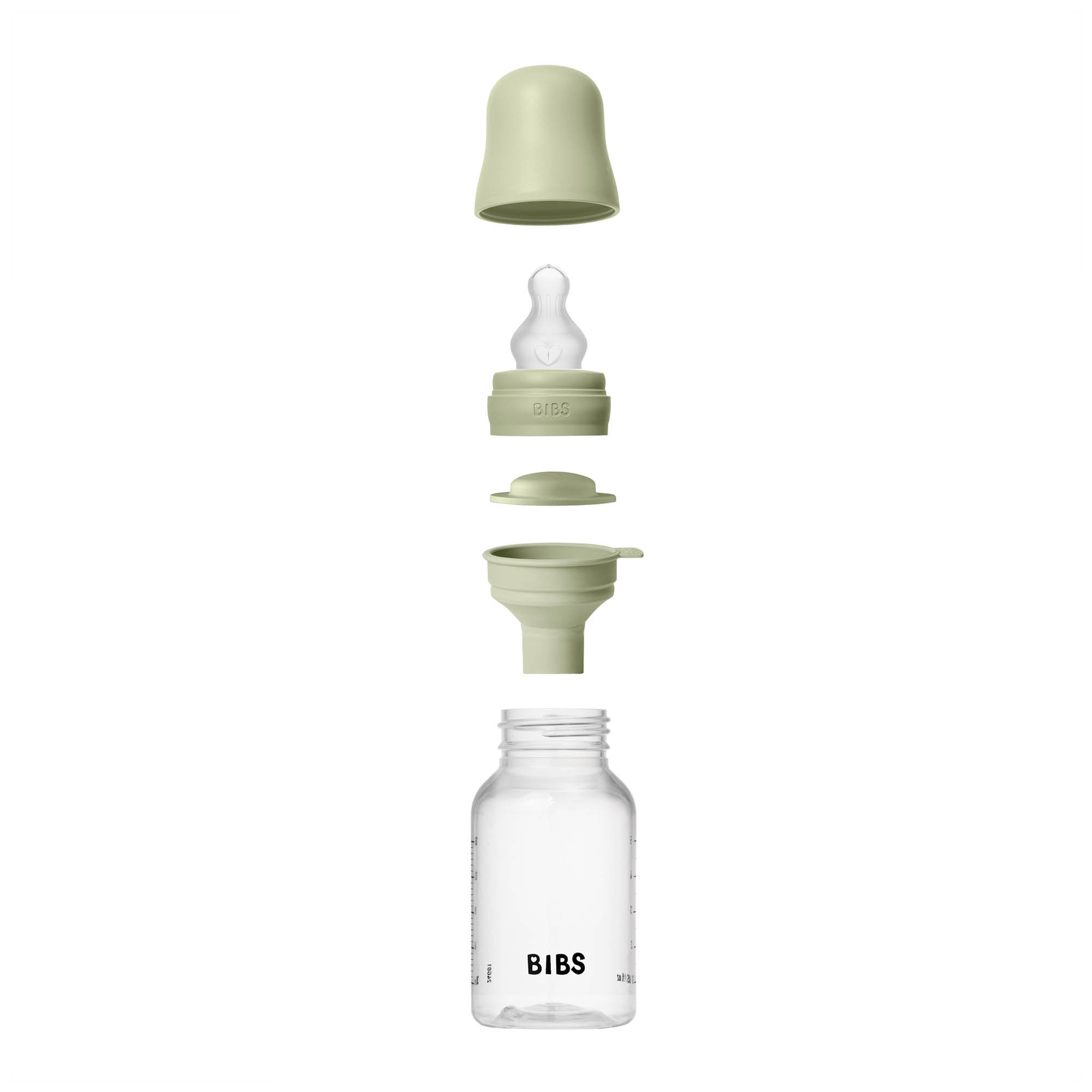 Bibs babyfles met siliconen speen - slow flow 150ml transparant