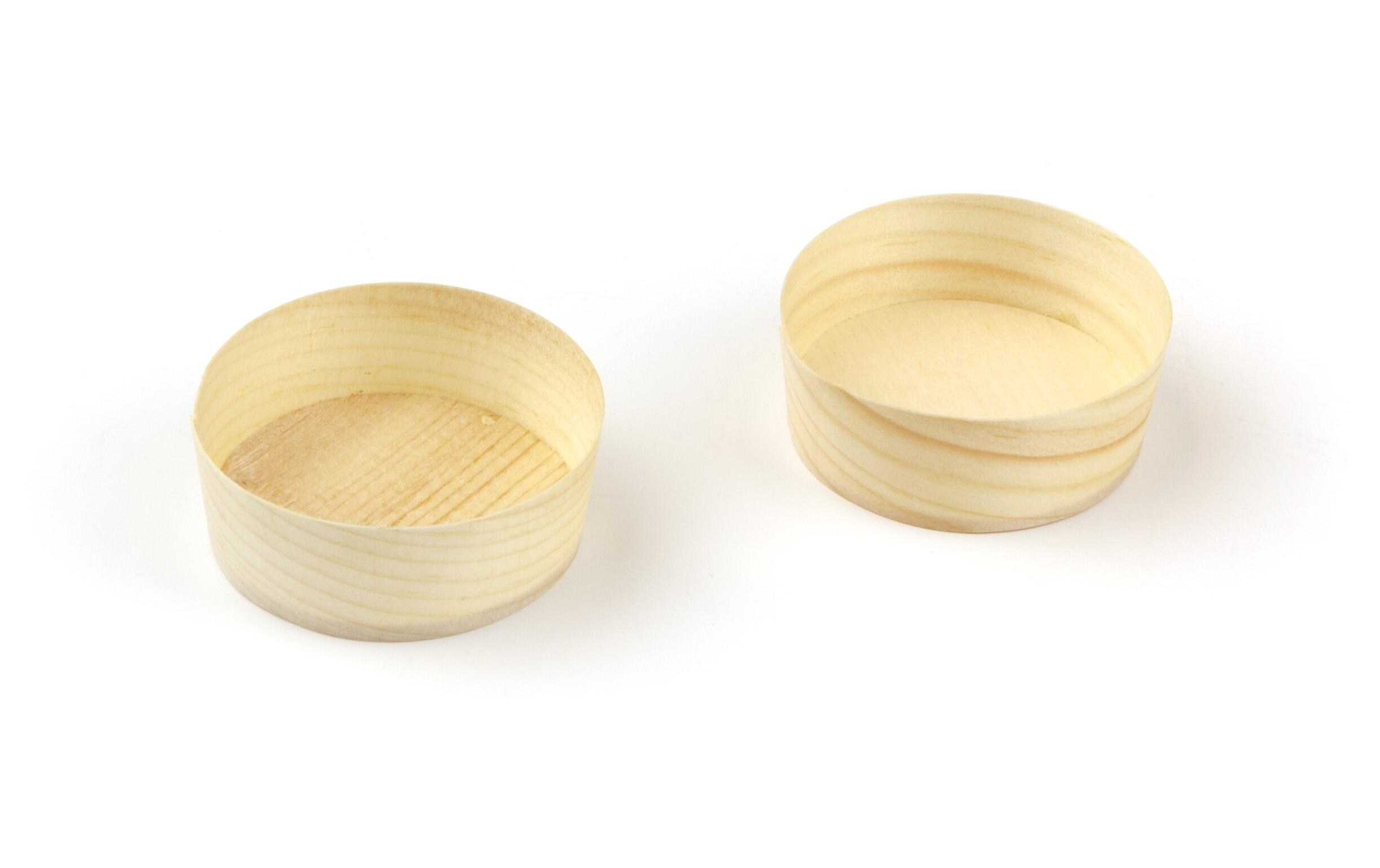 Fingerfood-Schale Ø 5 cm, 50 StückEinwegschalen aus FSC Holz