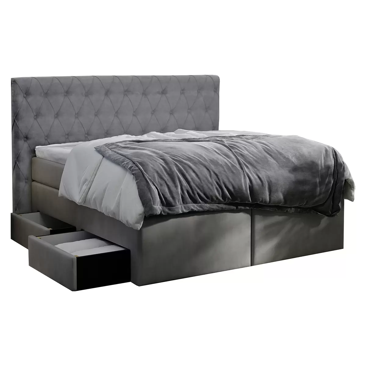 Boxspringbett Vevey 180 x 200 Grau