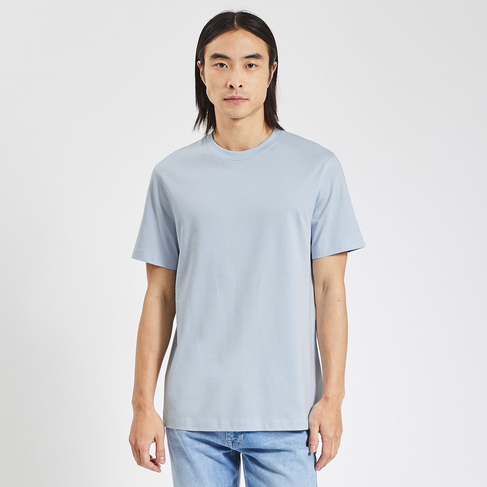 Tee shirt 'le parfait by JULES' coton issu de l'ag Bleu clair