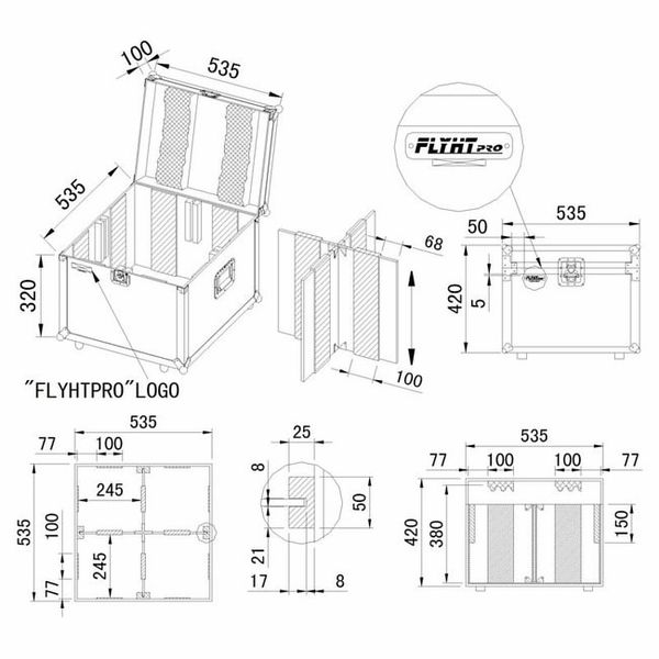 Flyht Pro Case for 4x Par 64 short