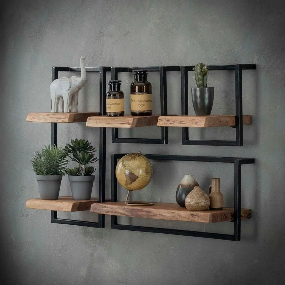 Fraaai - Woody metaal wandplank 65 cm