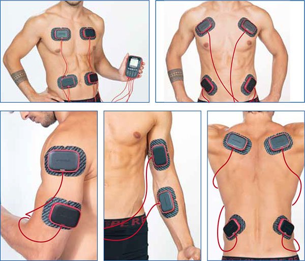 Eletroestimulador Muscular Multisport Pro com 4 Canais e 14 Programas para Esportes