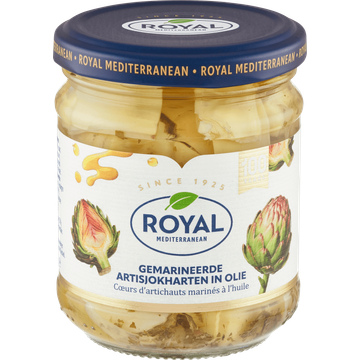 Royal Mediterranean Gemarineerde Artisjokharten in Olie 190 g