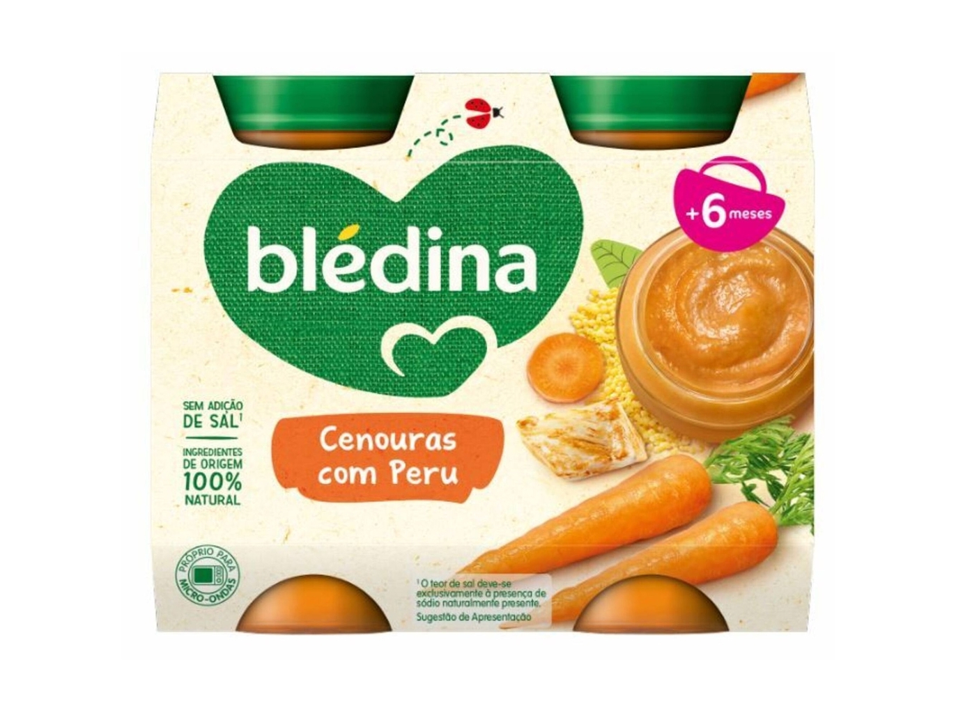 REFEIÇÃO BLEDINA PERÚ E CENOURAS 2X200G