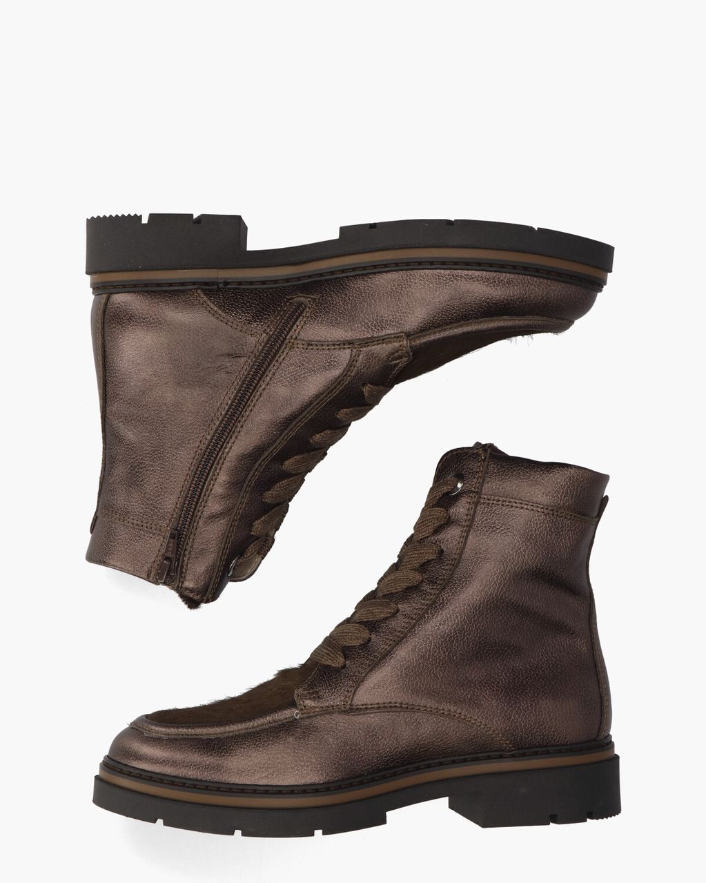 DLSport 6768 Donkerbruin Dames Enkelboots