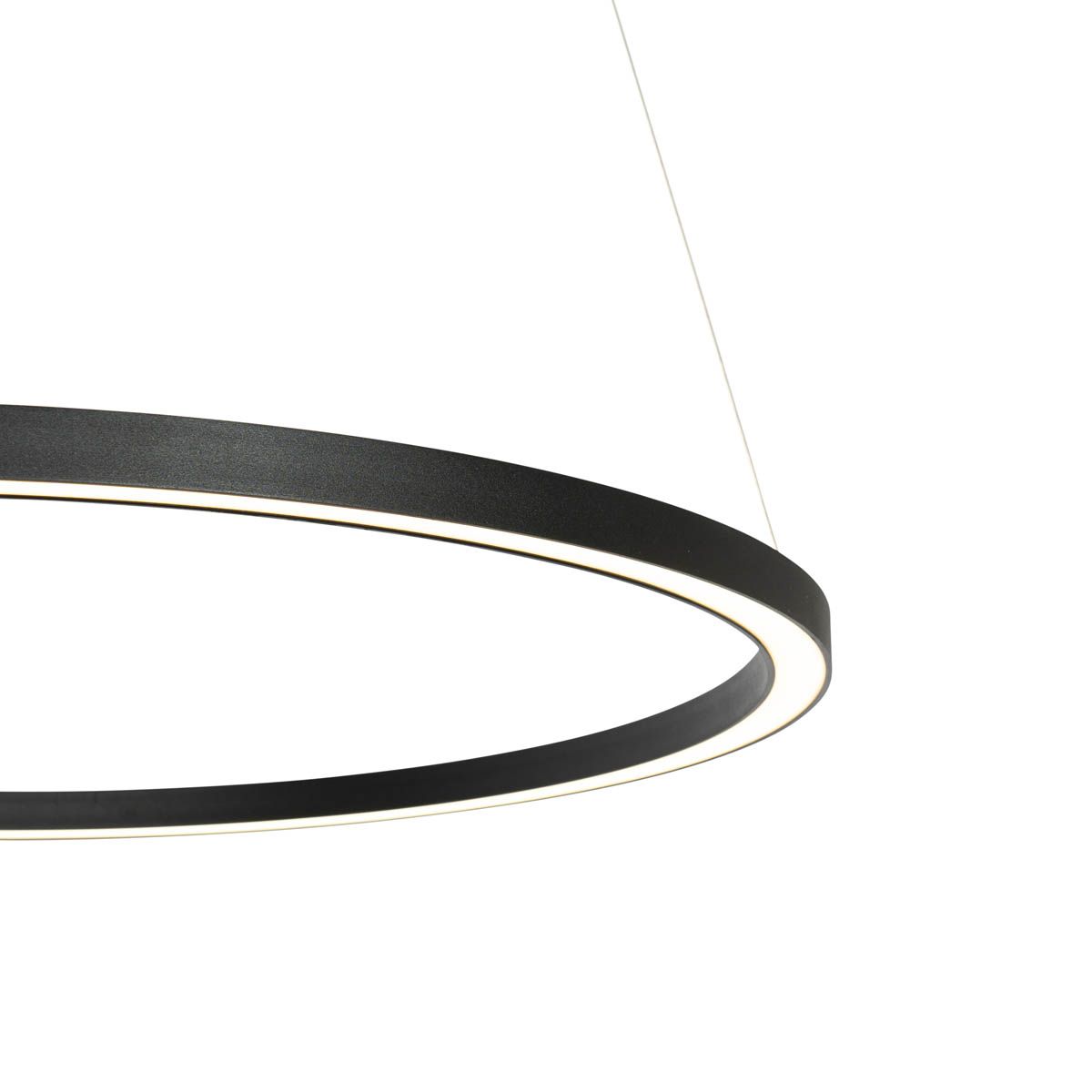Smart hanglamp zwart 80 cm incl. LED en RGBW - Girello