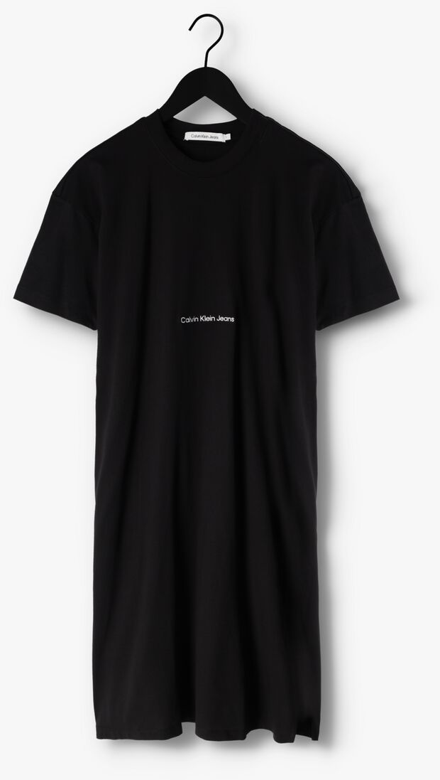 CALVIN KLEIN zwarte calvin klein midi jurk institutional long t-shirt dress