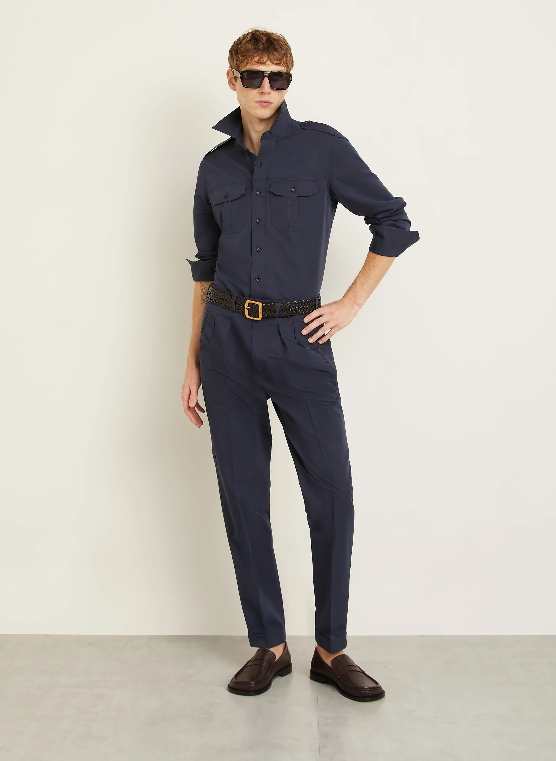 TOM FORD Hemd Regular Fit mit Seide