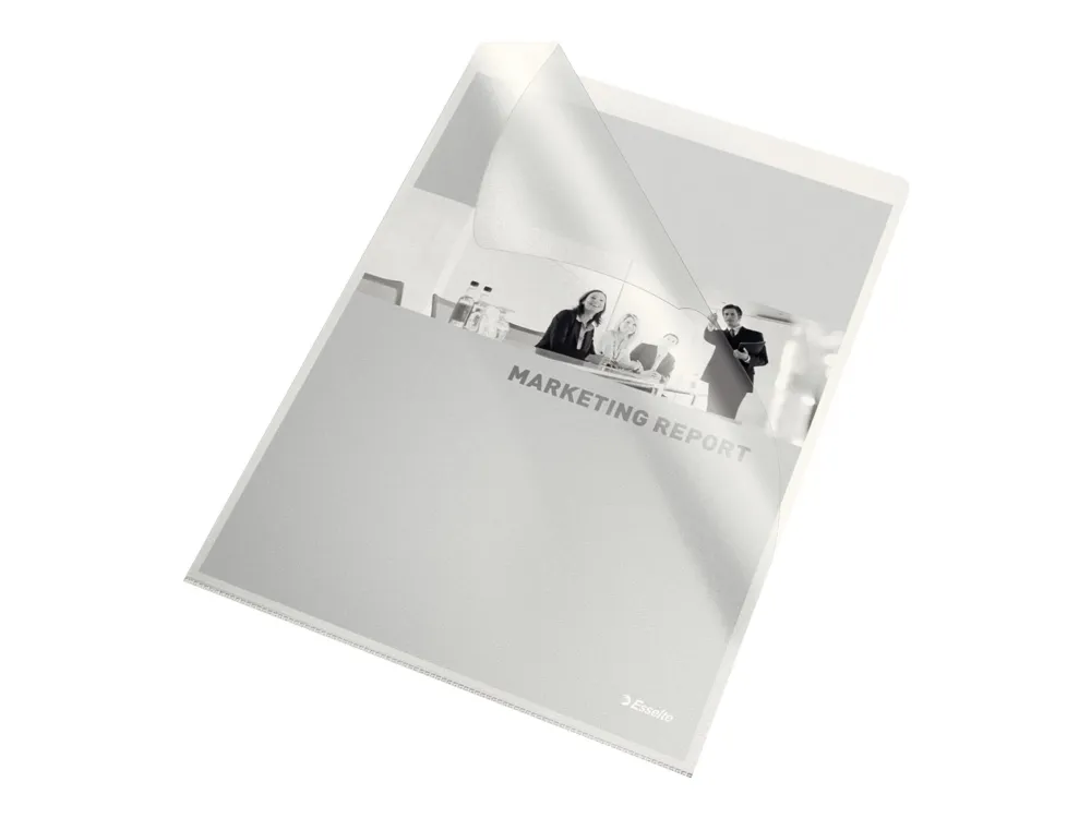 Plastomslag Esselte A4 klar 115my - (10 stk.)