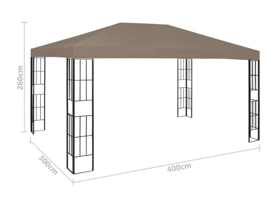 Belvédère 4x3 m Taupe