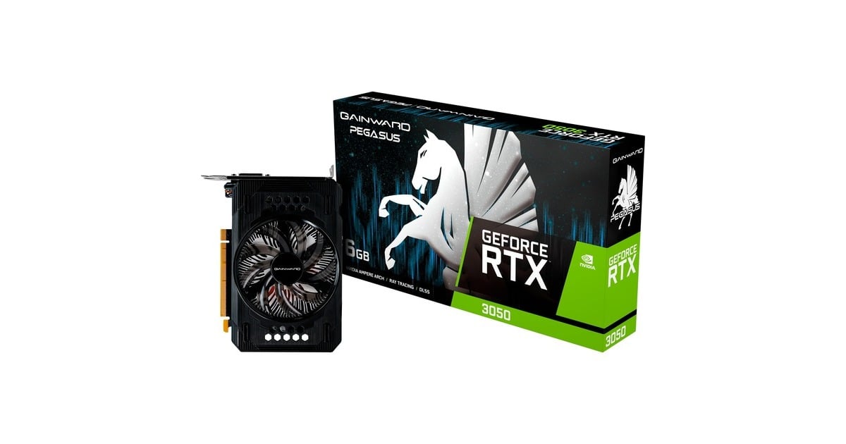 GainwardGeForce RTX 3050 Pegasus grafische kaart  (3x DisplayPort, 1x HDMI 2.1)