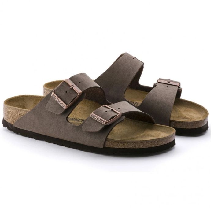 Birkenstock Unisex Sandal Arizona Narrow Birko-Flor Nubuck Brun