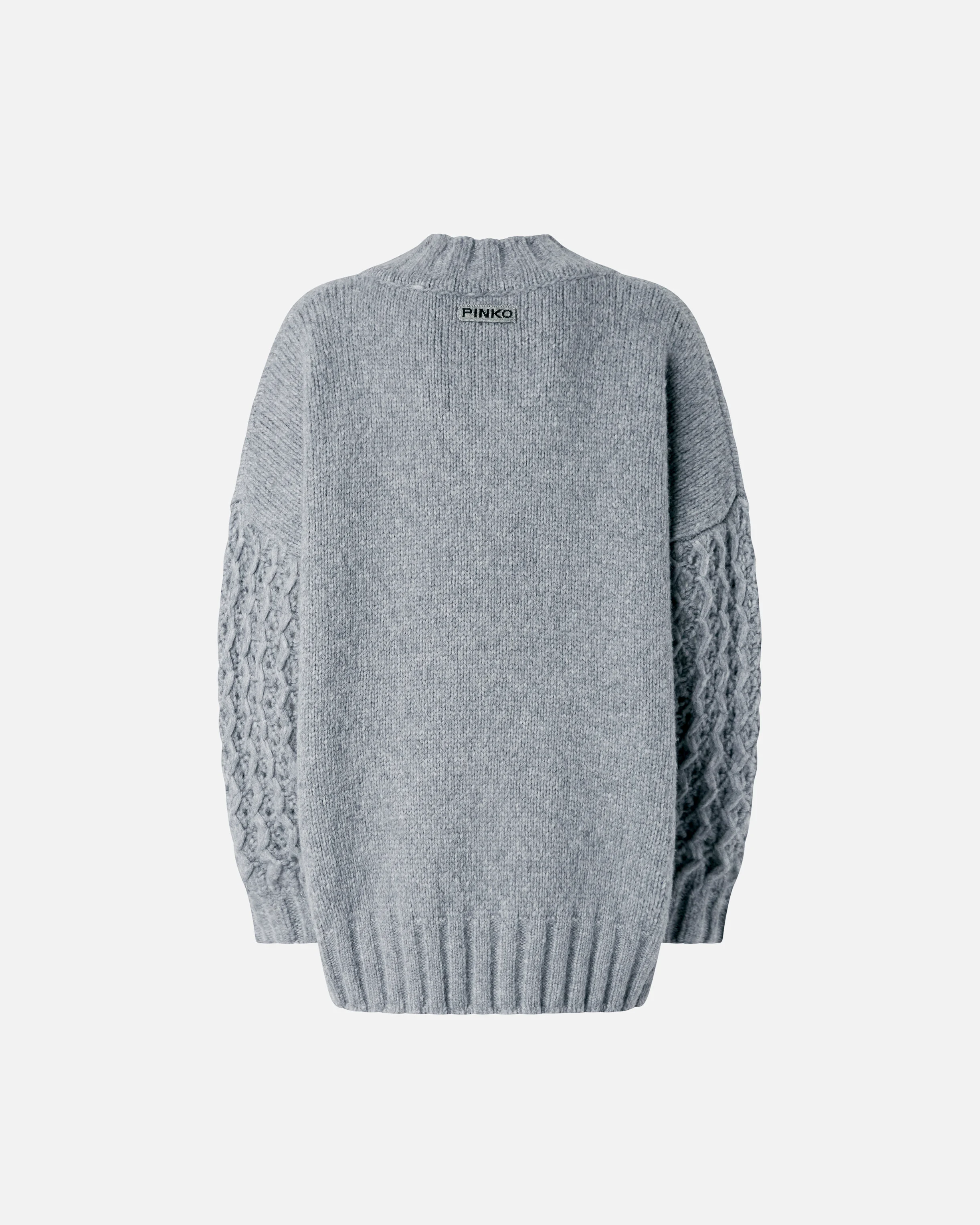 Pull tunique long et ajouré en fil ultra-léger | Argent