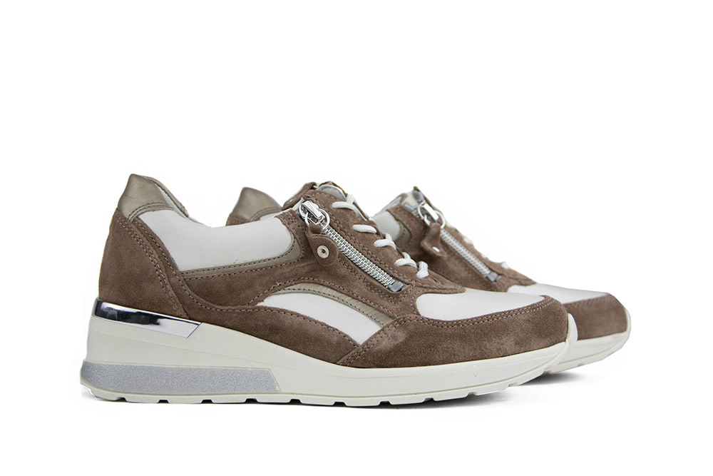 Waldlaufer Sneaker Clara Nougat Offwhite Fango