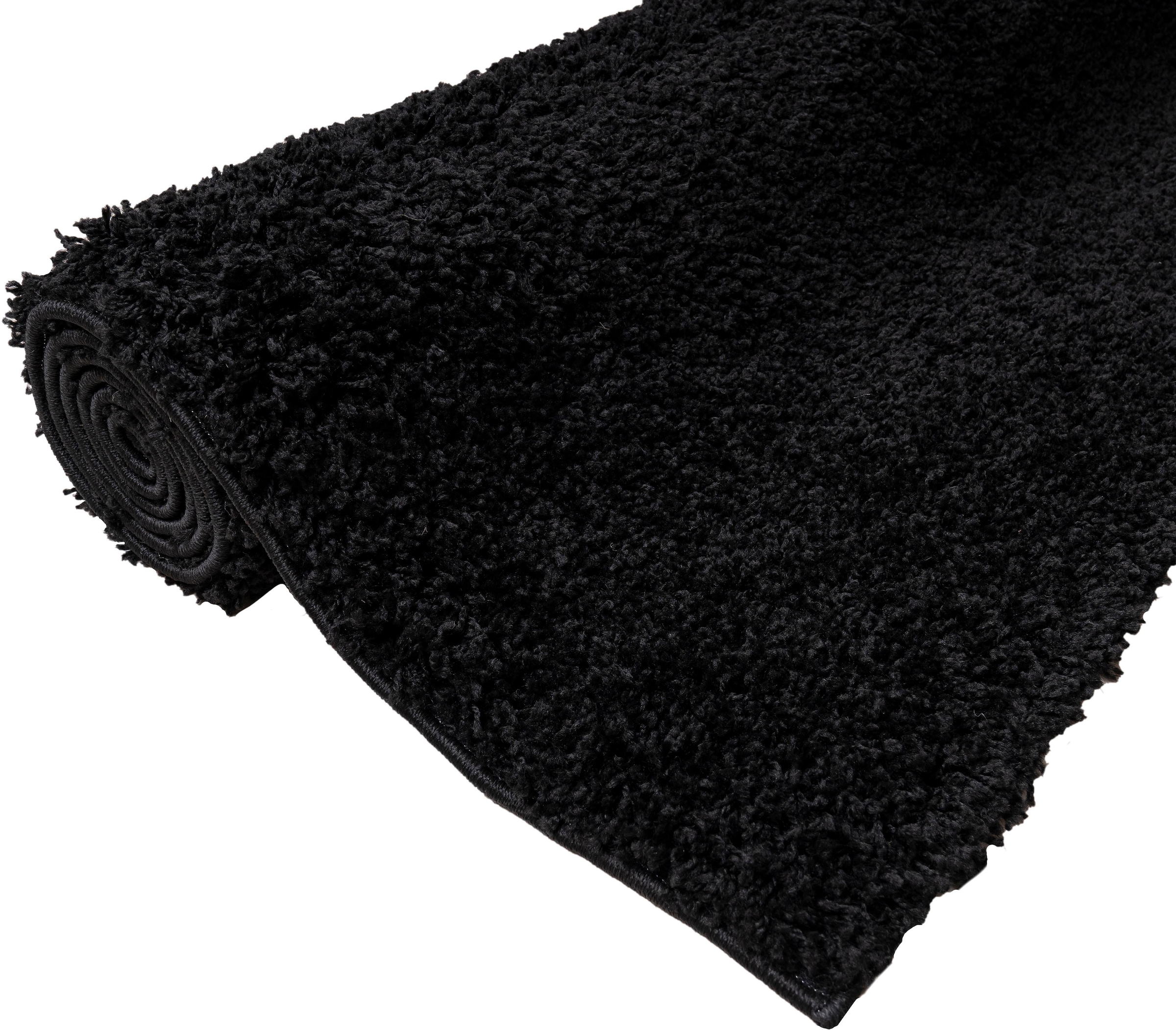 Bruno Banani Läufer »Shaggy Soft« rechteckig 30 mm Höhe Läufer, Brücke, gewebt, Uni-Farben, besonders weich
