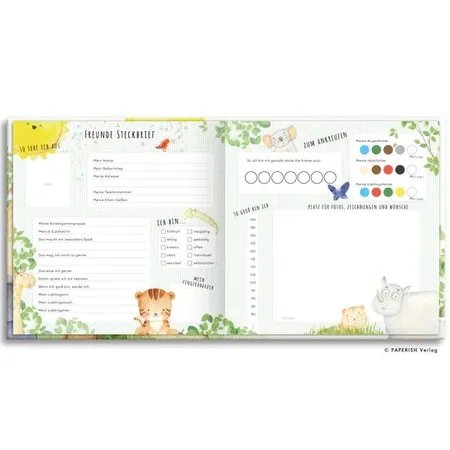 PAPERISH Kindergartenfreunde - Safari: ein Album für meine ersten Freunde (Freundebuch) von Pia Loewe