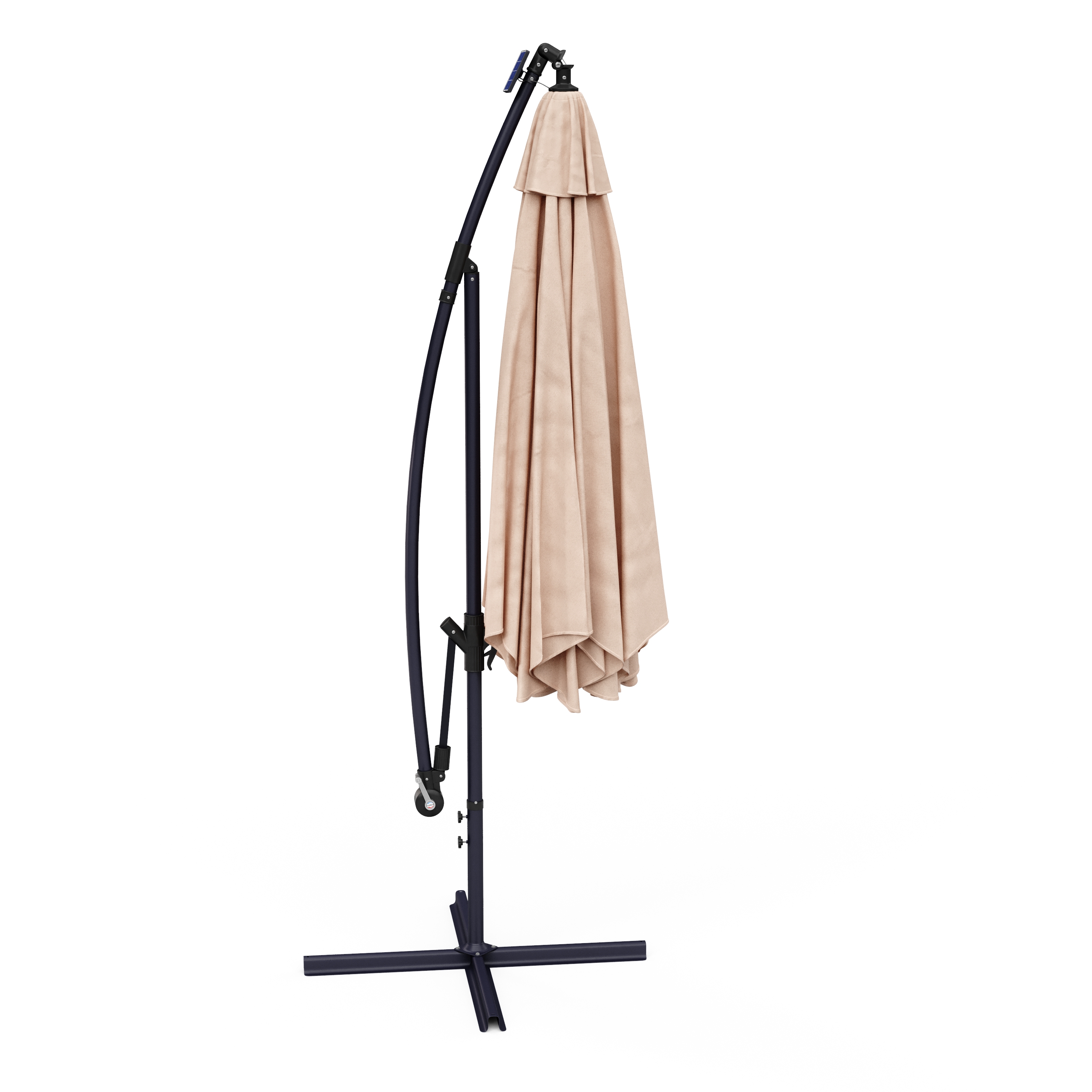 Sonnenschirm Ampelschirm BAY mit LED 350 cm braun