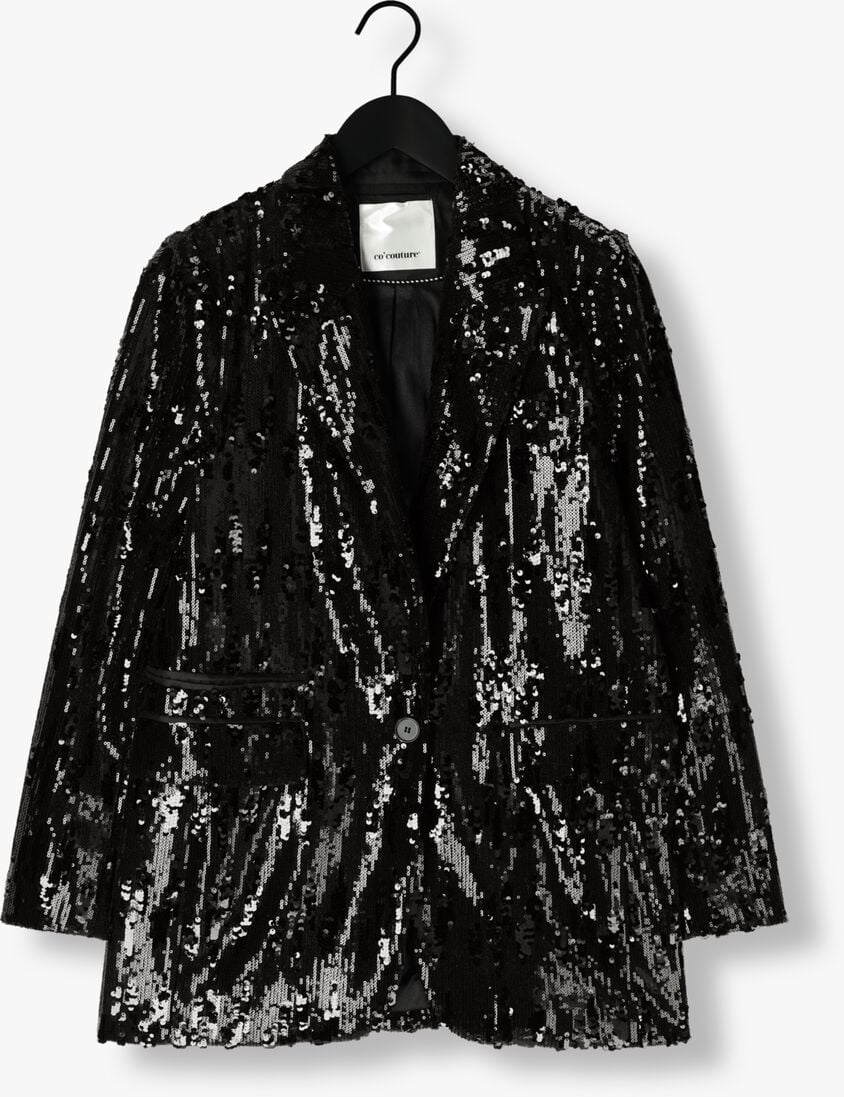 zwarte co'couture blazer club cc sequin blazer