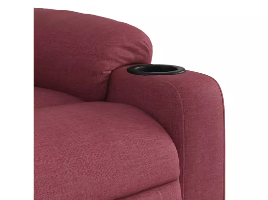 Fauteuil massant inclinable Rouge bordeaux Tissu