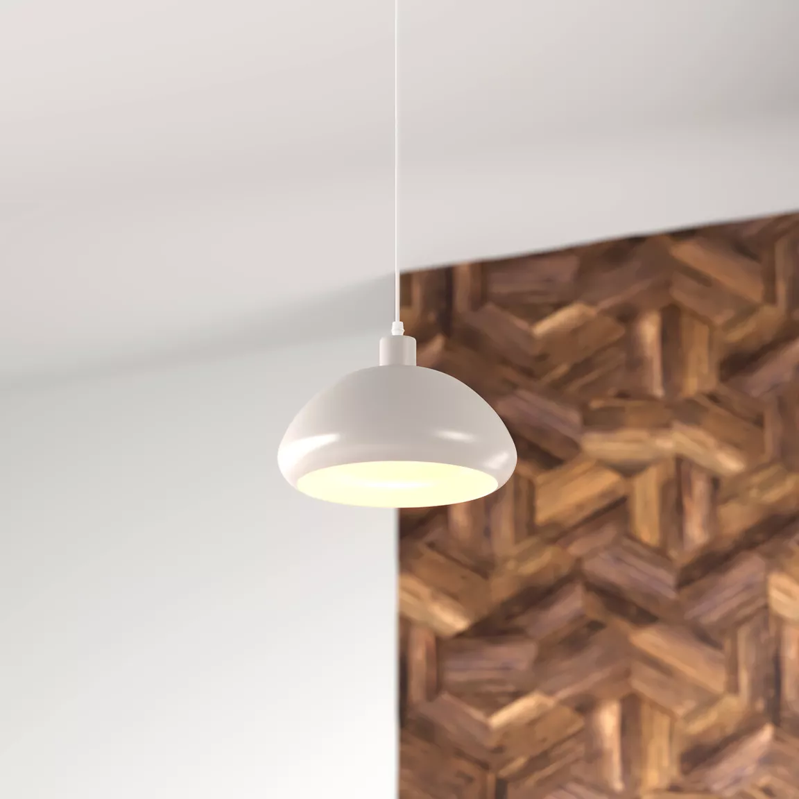 Suspension luminaire métal (27,5 x 13,4 cm) Savio Beige
