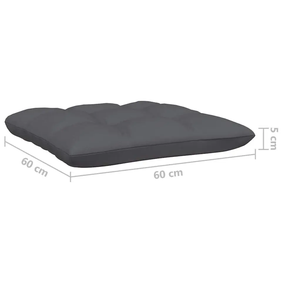 vidaXL - Loungeset - Grijs - Grenenhout - 3 stuks - Met kussens