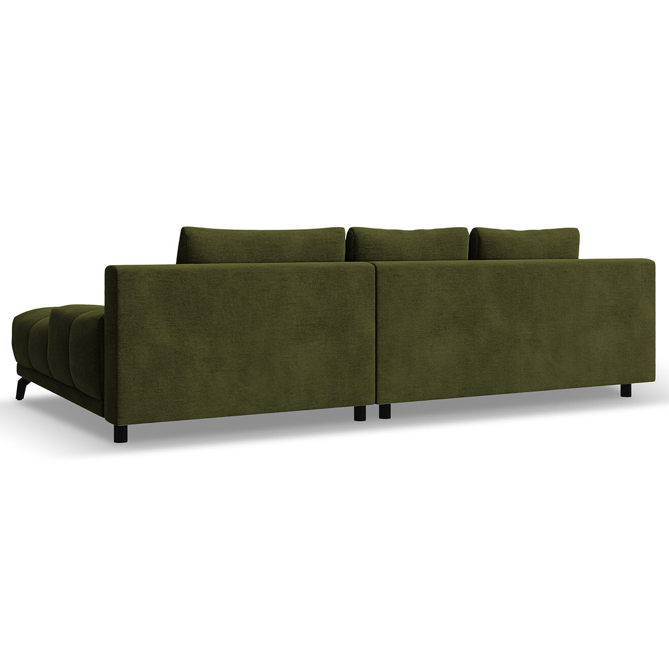 Windsor & Co Canapé d'angle Gauche Convertible avec Coffre Cirrus 5 Places vert - 290x182x90 cm