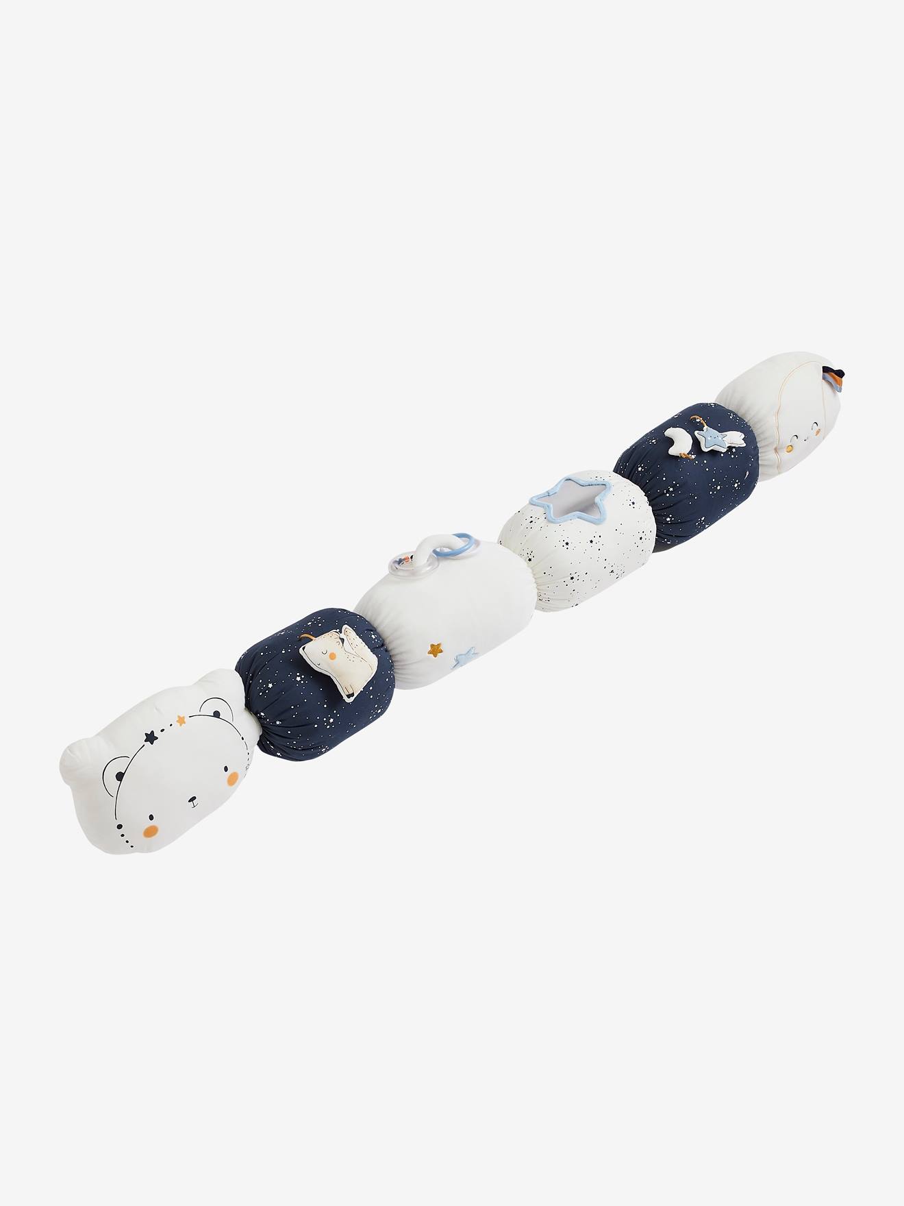 Almofada de atividades CELESTE, azul-escura lisa com estampas