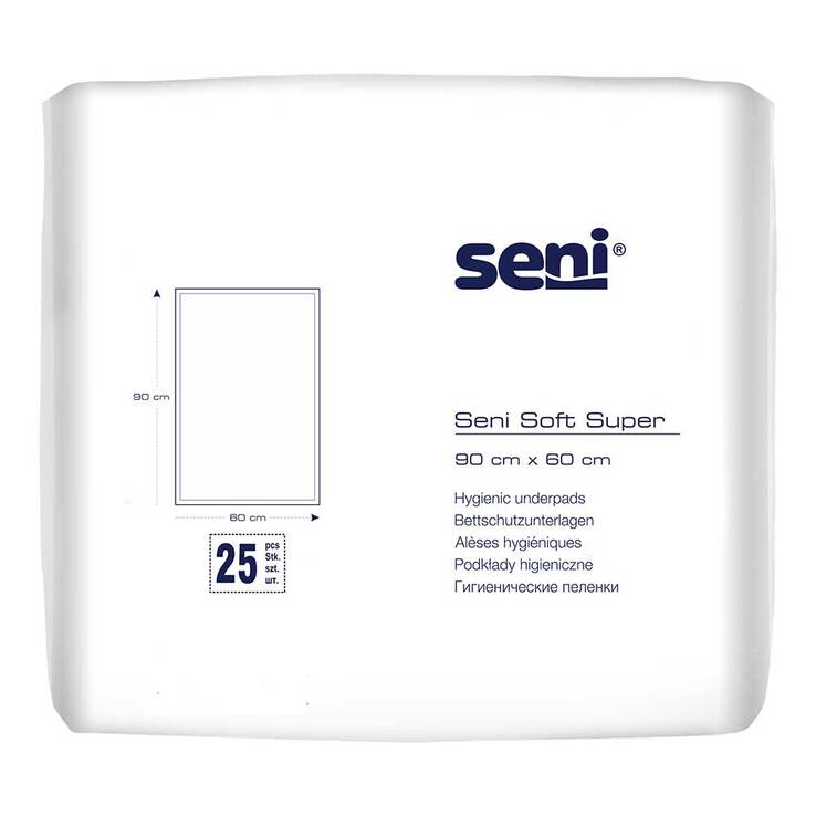 Seni® Soft Super Bettschutzunterlage 90x60 cm, 25 St