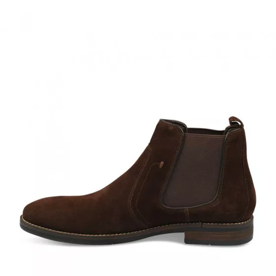Bottines MARRON DENIM SIDE CUIR