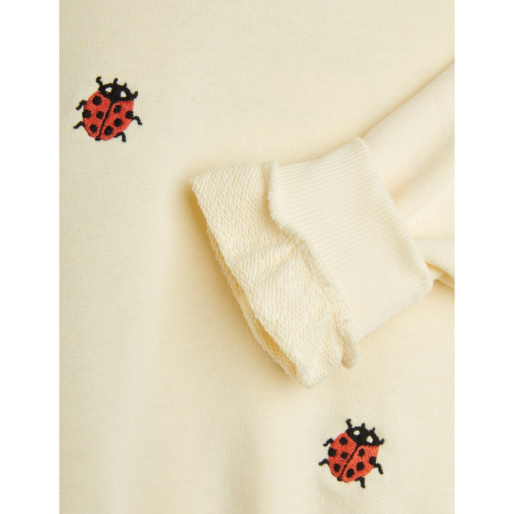 Køb Mini Rodini Offwhite Ladybugs Embroidery Lace Sweatshirt