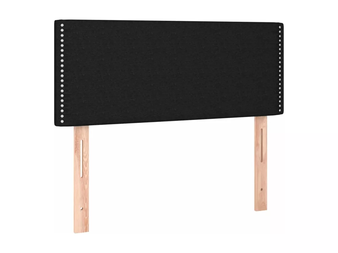 Sommier tapissier avec matelas et LED Noir 90x190 cm Tissu